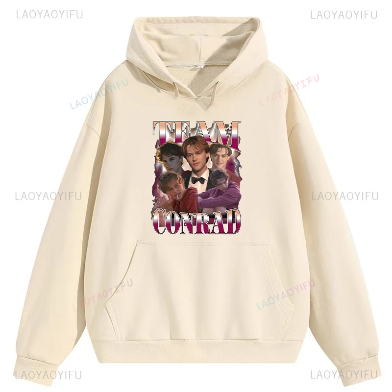 خمر كونراد فيشر هوديي الصيف تحولت جميلة الموسم 3 امرأة رجل فيلم الجرافيك البلوز أزياء عارضة طويلة الأكمام