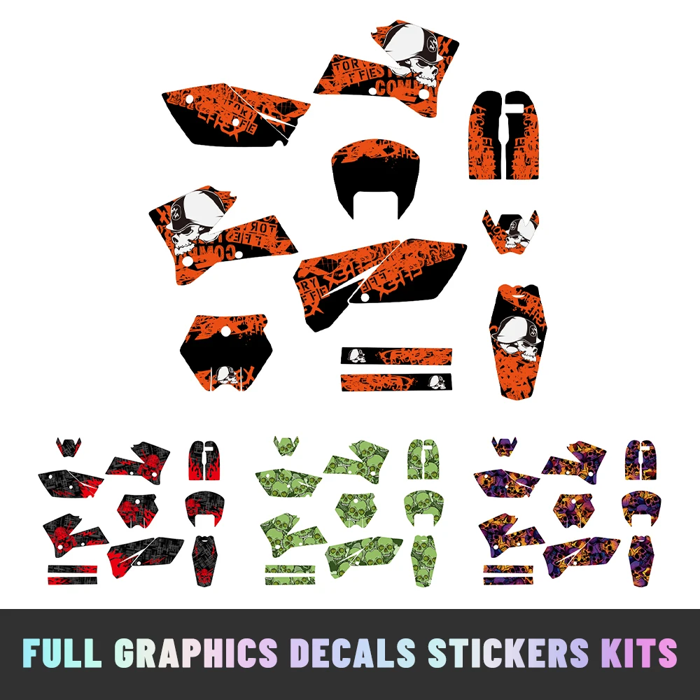 

Fit for 2005 2006 SX RACE SERIES RETRO NEW TEAM GRAPHIC KIT Motorcycle Fairing Background Decals Sticker Full Set