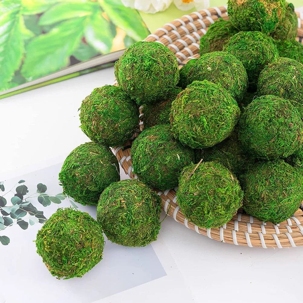 

14pcs Simulated balls 8cm 6cm Fake Green Home Decor Vase Filler Wedding Party Planter nament Modern Style