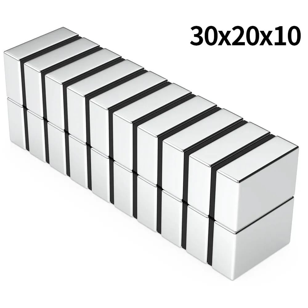 

30x20x10mm N35 Super Strong Neodymium Magnet Blcok NdfeB Powerful Permanent Magnetic imanes Refrigerator Magnets 30*20*10mm