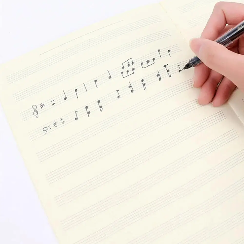 1Pcs Marke Neue 18 Seiten Musik Blatt Spirale Notebook Manuskript Papier Übung Buch Rekord Papier Klavier Gitarre Musical Notebooks