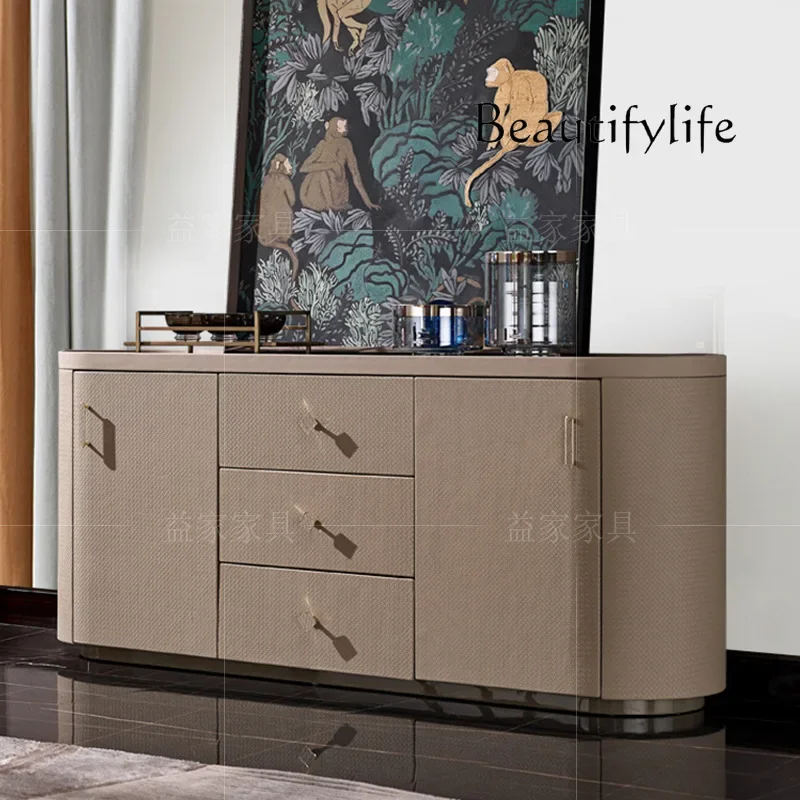 

Italian light luxury American side cabinet, living room modern simple locker, household Italian porch cabinet
