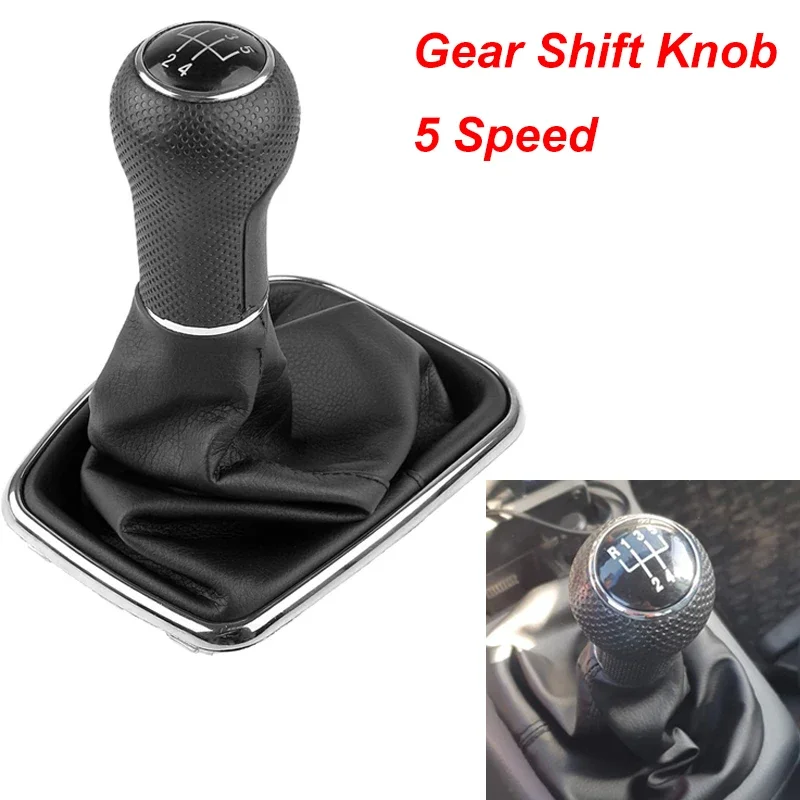 

For Volkswagen VW Mk4 Golf/GTI/R32 1999-2005 For Mk4 Jetta/Bora 1999-2004 5 Speed 23mm Gear Stick Shift Knob Leather Boot Cover