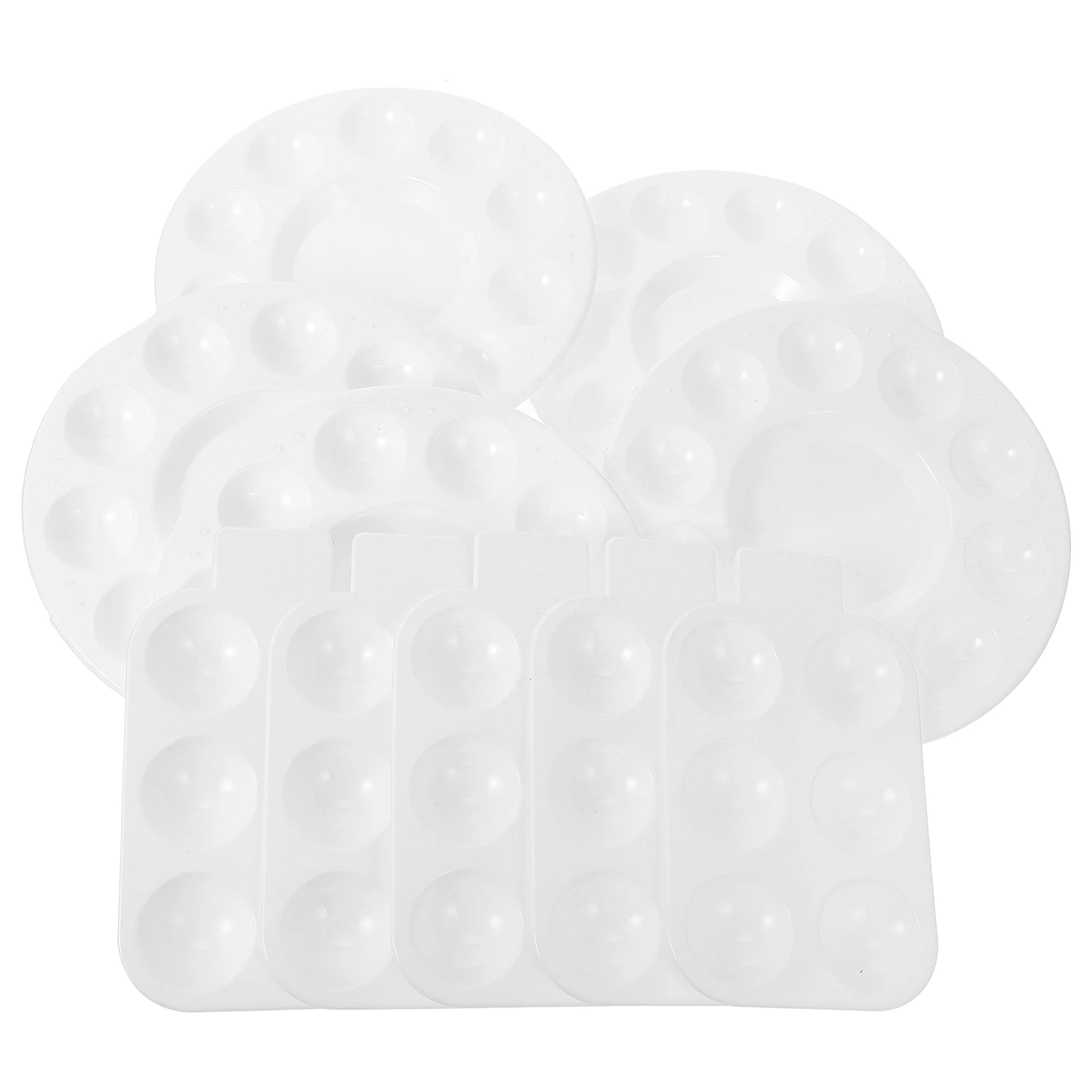 

10pcs Painting Color Mixing Trays Lightweight Portable Plastic Material Storage Space Saving Perfect Gift