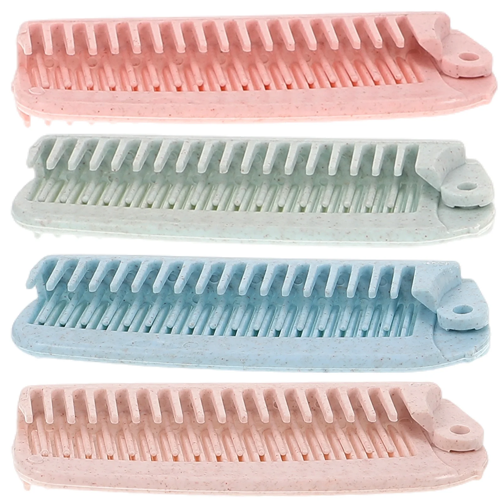 

4Pcs Folding Travel Comb Set Premium Plastic Unbreakable Design Good Companion for Daily Use and Hotel Barber Shops Styling