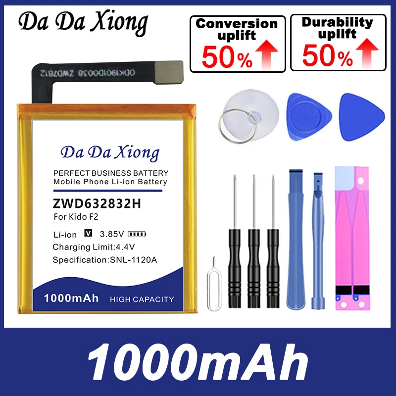 DaDaXiong ZWD632832H Replacement New Battery For Kido K3 K3S F2 V5/For 360 8X P1 W920 SE5 W901 W910 W907 W915 + Free Tools