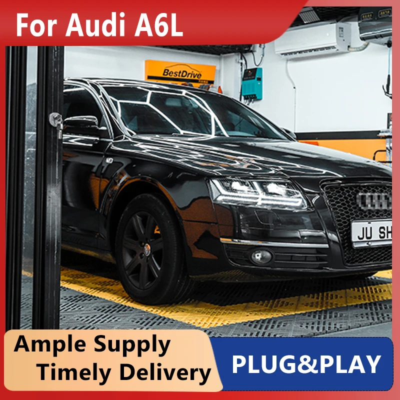 

For Audi A6 headlights LED A6L C6 Auto Headlight 2005-2011 Assembly Dynamic Lamp DRL Frontlight Head lamp Tools Accessories