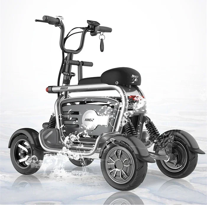 New trend 4 wheel 400W powerful motor Electric Motorcycle easy riding stable design LED light electric scooter