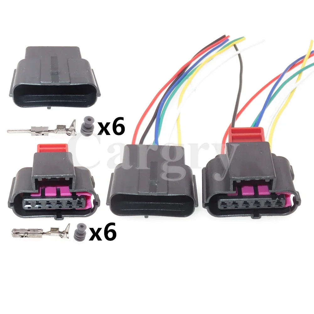 1 مجموعة 6P 8K0973706 8K0 973 706 التيار المتناوب الجمعية السيارات مسرع خنق دواسة الأسلاك تسخير مختومة المقبس لأودي VW سكودا