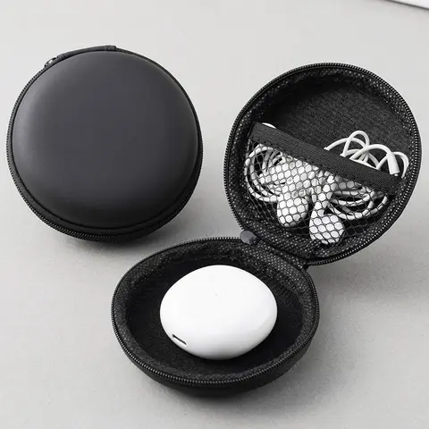 이어폰 케이스 EVA 하드 쉘 헤드셋 보호 상자 여행용 헤드폰 Airpods 용 가방 무선 이어폰 보관 가방 상자