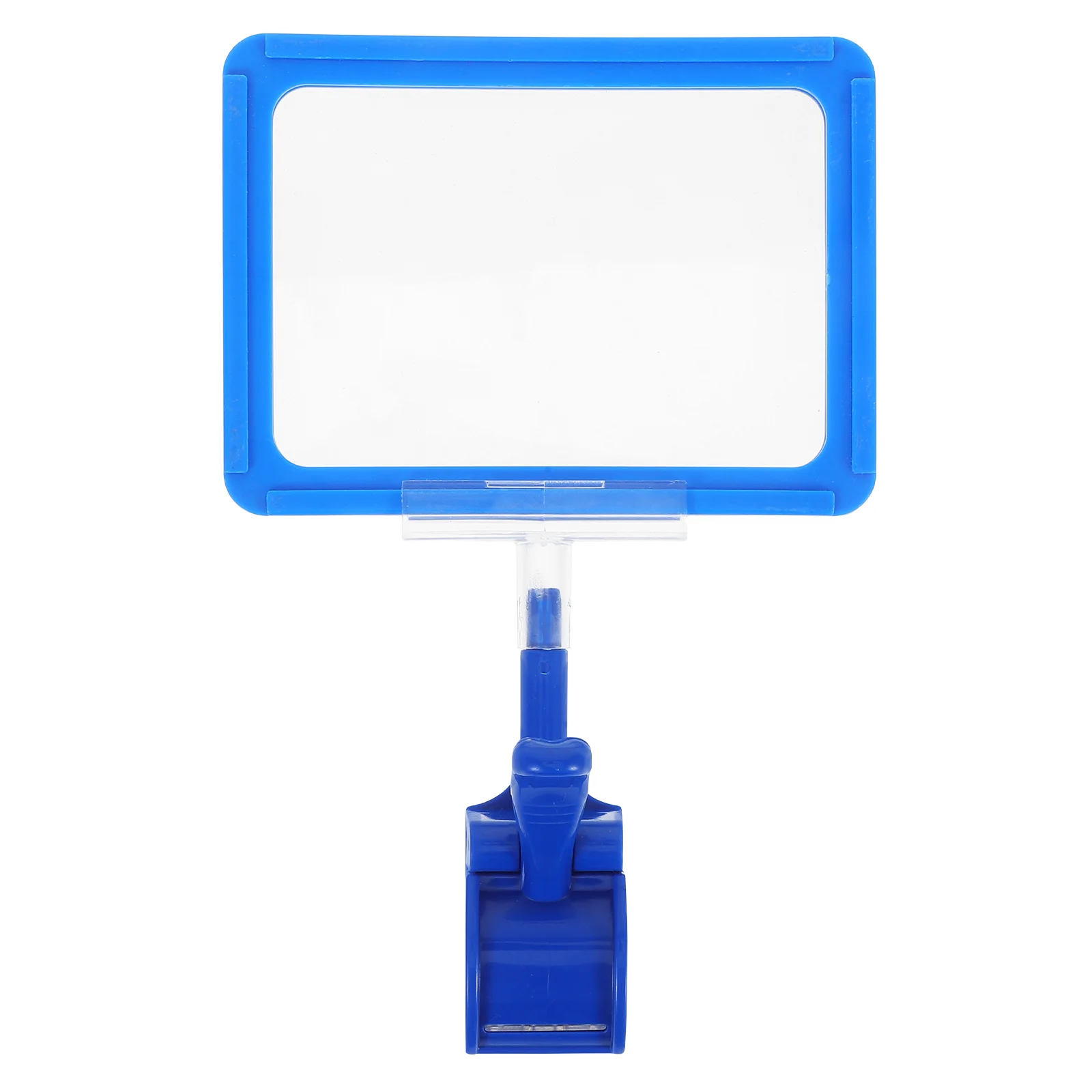 Double Sided Price Tag Hangrail Sign Holder Multi-directional Clips Signage Clamp-on Pvc with Head Display