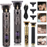 T9 Hair Clipper Repair Beard Shaving Body Hair Trimmer Clippers Electric Machine Haircut Machine 0mm Barber Shaver LCD Display