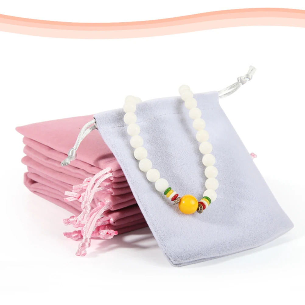 

10 Pcs Jewelry Storage Bags Soft Pouches for Bracelets Watches Gifts Drawstring Pouches Wedding Favor Christmas Treat Bags