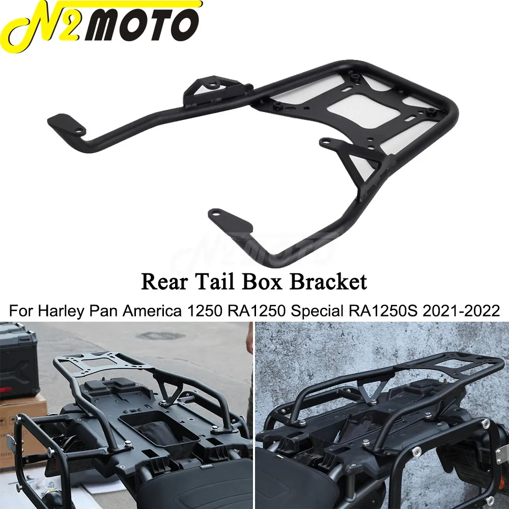 

For Harley Pan America 1250 RA1250 Special RA1250S 2021-22 Motorcycle Steel Rear Luggage Trunk Toolbox Saddlebag Carrier Bracket