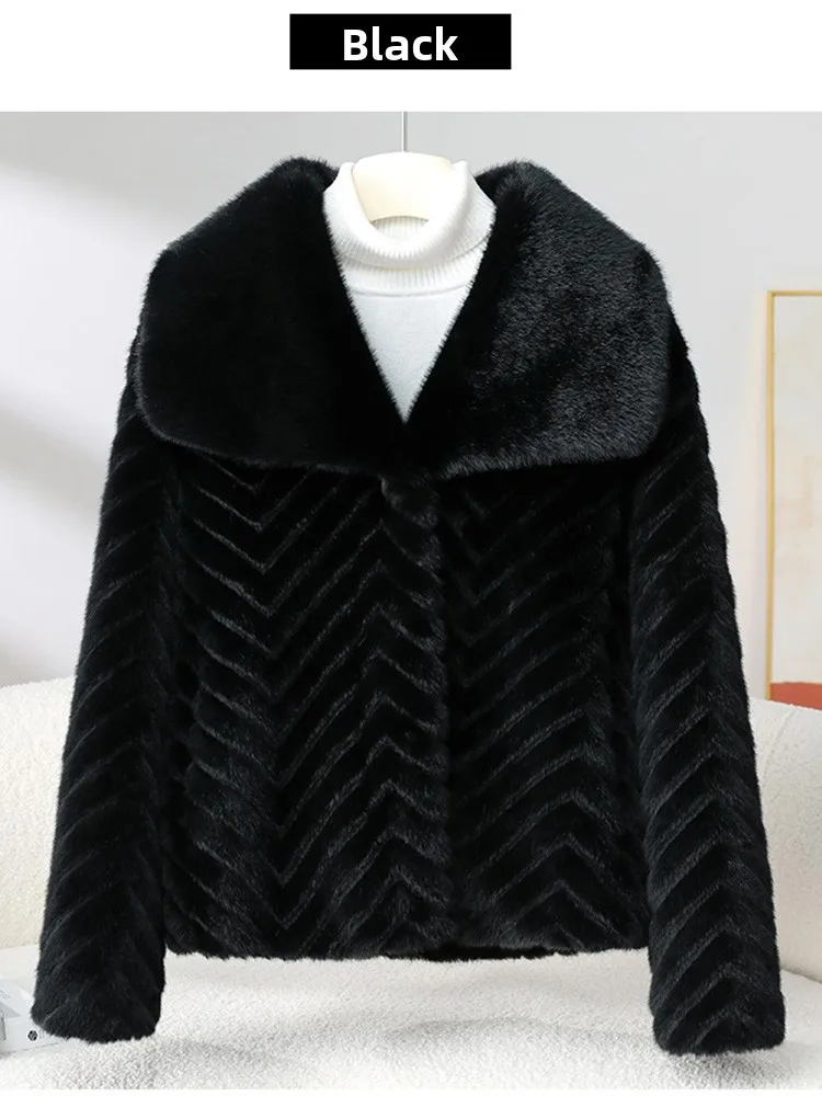 Thiened ort Mantel Damen Meer Pelz Ganze Haut Einteilige Große Größe Winter Oberbekleidung Koreanische Sle Long Sve