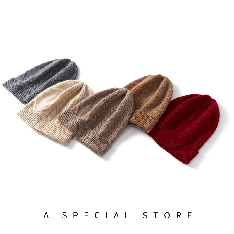 ZYCZCXX New Unisex Hat Cashmere Solid Soft Warm Kniited Hats High Quality Men Winter Caps Casual Women\'s Beanie Cap