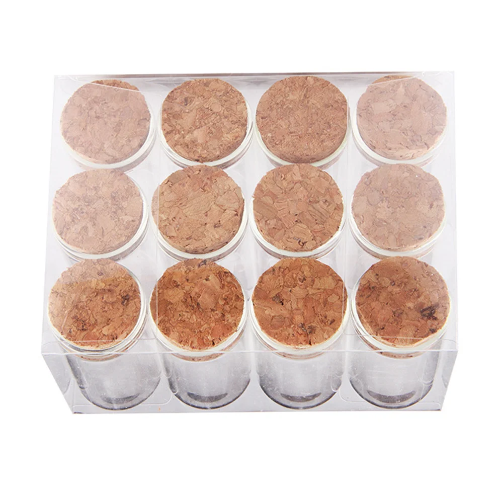 

12Pcs Glass Storage Jar Tank Transparent High White Glass Sealed Cans for Kitchen Food Spice Tea Storage Food Grains Container