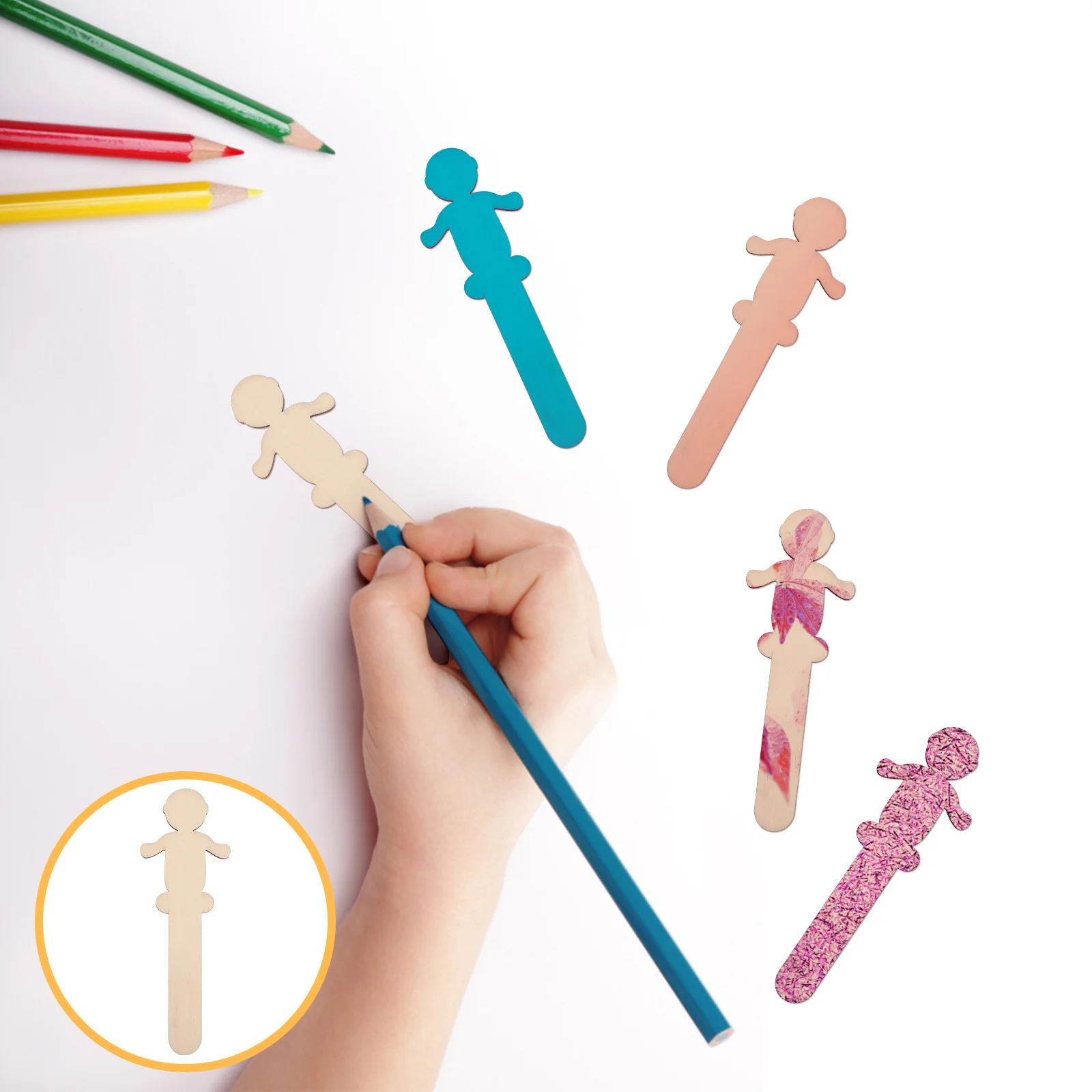 

20Pcs DIY Unfinished Wood Slices Natural Craft Pieces for Children Graffiti Creative Handmade Decorations Easy Coloring