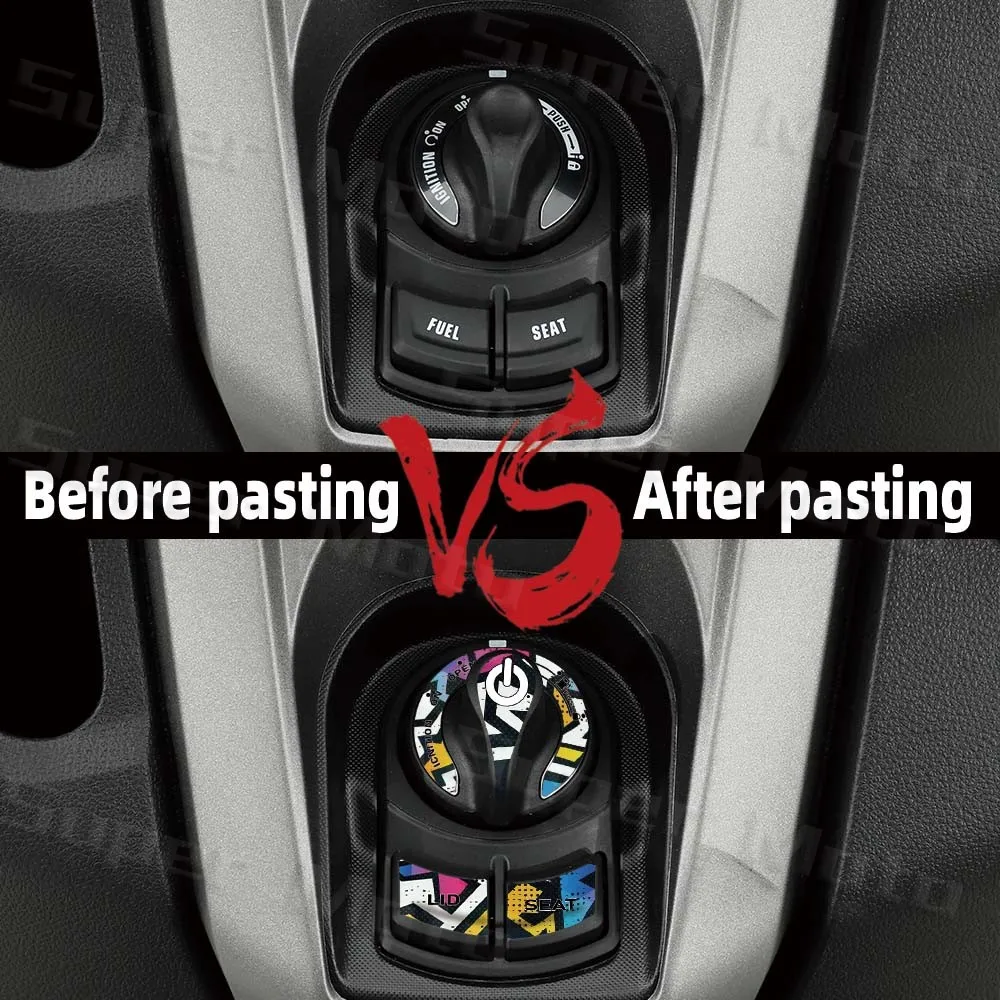 Motorcycle Lgnition Engine Start Cover Reflective Stickers Moto Key Hole Decals Accessories For NMAX 155 Nmax155 N-MAX 155