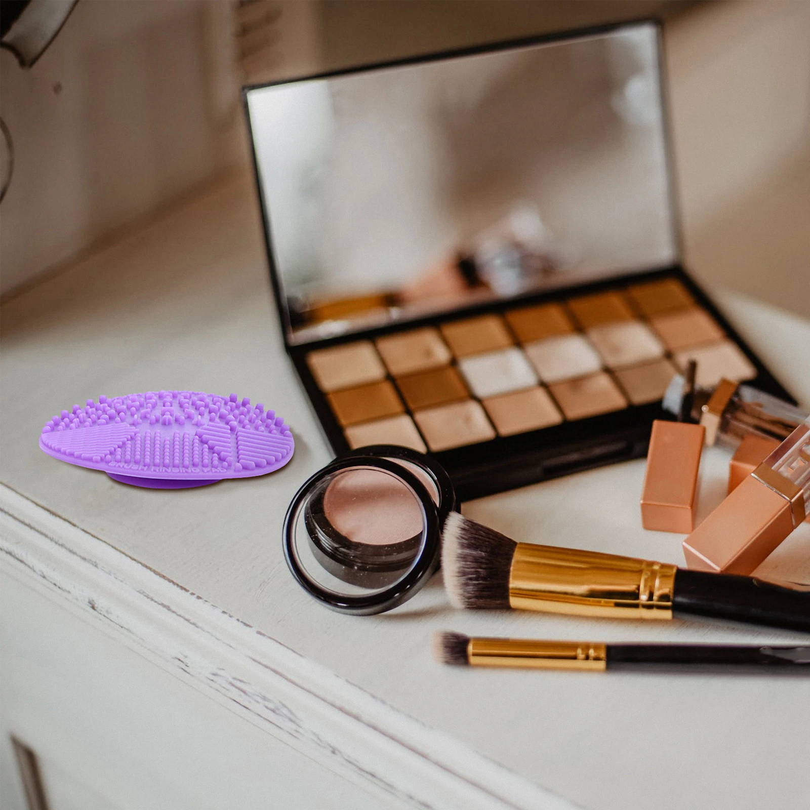 Scrub Pad Cleaning Makeup Brush Round Brushes Accessories Scrubber Cleaner The Face