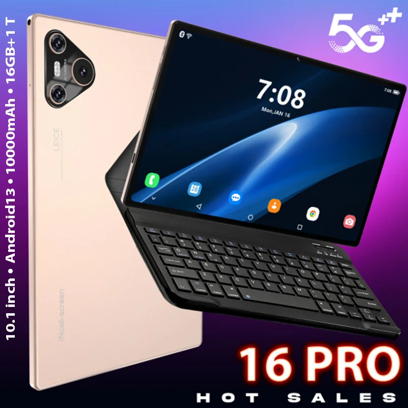 Imagem -02 - Original Android 13 Tablet 16gb Mais 1tb Dual Sim 16 Pro Pad Wps Gps Bluetooth Rede 5g Chamada Telefônica pc Novo 10.1 2023