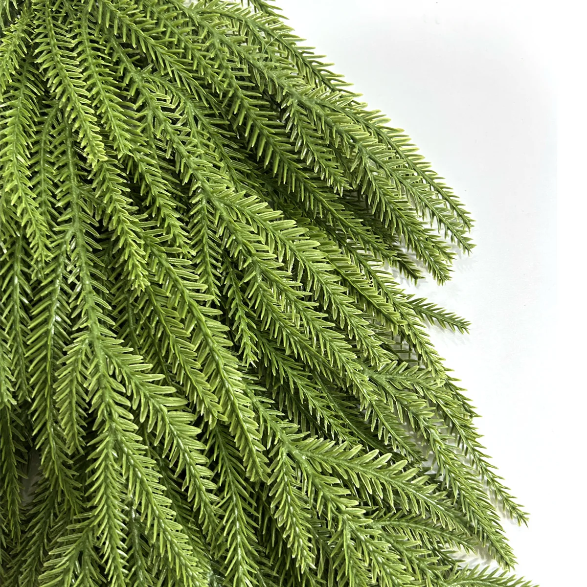 Yannew 2 قطعة عيد الميلاد الاصطناعي نورفولك الصنوبر يتأرجح الأخضر دمعة إكليل للباب الأمامي الموقد درج عباءة ديكور المنزل