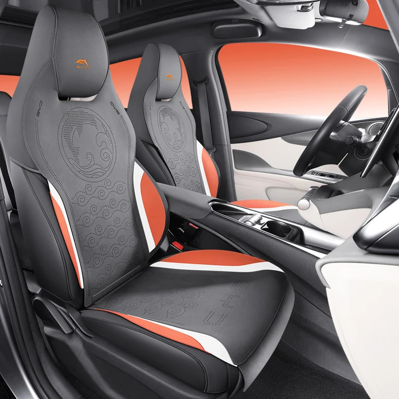 5‑Seat Half Wrap Car Seat Covers,Performance Upholstery Fabric for 2023‑2025 BYD Dolphin Custom‑Fit Auto Seat Protector