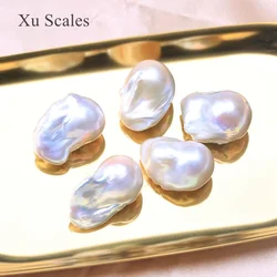Natural Freshwater High Quality White Big Baroque Irregular Pearl Special-shaped 16-26mm Can Be Punched DIY Jewelry for Women