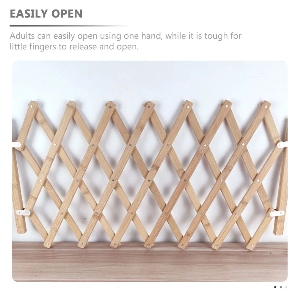 

Wooden Gate Heavy Duty Pet Barrier For Doorway Stairway Indoor Use Retractable Dog Gate Safety Fence Pet Enclosure