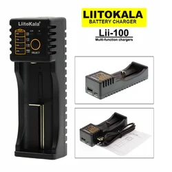 Ładowarka Liitokala Lii-100 3,7 V 1,2 V 3,2 V 3,85 V 18650 18350 18500 14500 26650 AA AAA NiMH do akumulatorów litowych