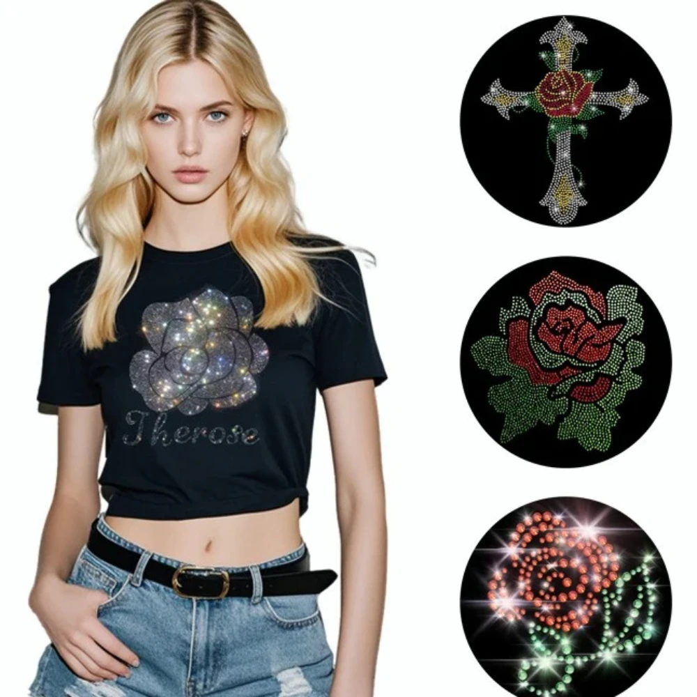 DMC قوس قزح Ctrazy بريق الزجاج الإصلاح الساخن أحجار الراين ستراس مسطح الحديد على الحجارة DIY بها بنفسك الملابس وديكور النسيج #6