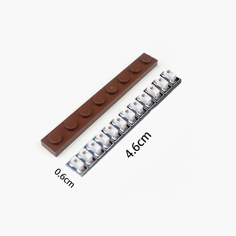 LED-Beleuchtungsset-Zubehör, 5 Stück 0,8 mm 2-Pin-Erweiterungsplatinen-Sockel, kompatibel mit MOC-Bausteinen, DIY-Modellspielzeug – Detail 4