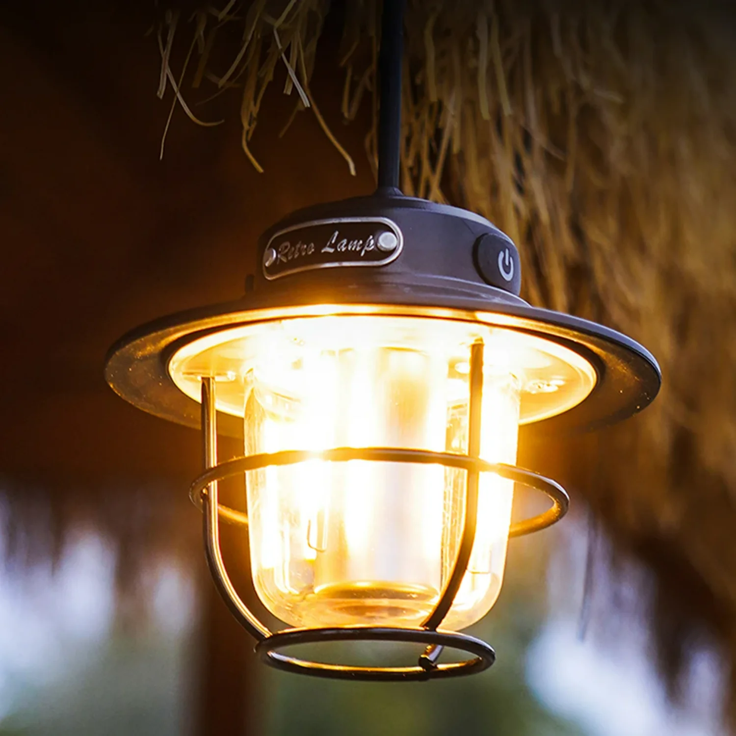 

Hanging Lantern Stepless Dimming 200LM Portable Camping Light Type-C USB Rechargeable Hiking Fishing Emergency