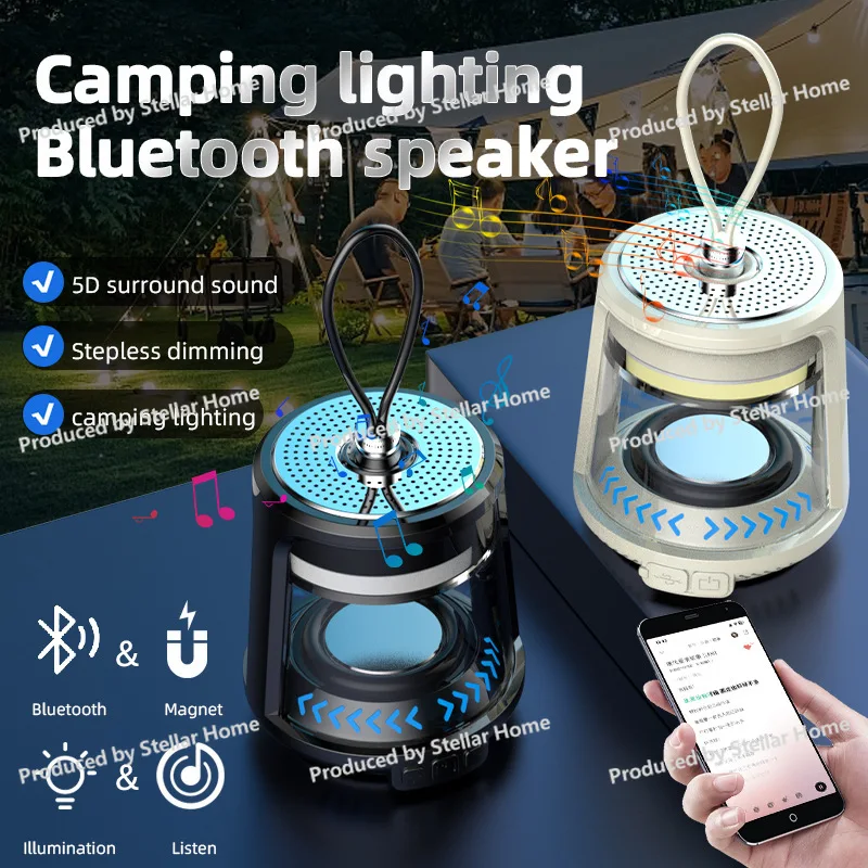 Outdoor Camping Light Ultra-Long Battery Life Tent Light Atmosphere Light Camping Rechargeable Bluetooth Speaker
