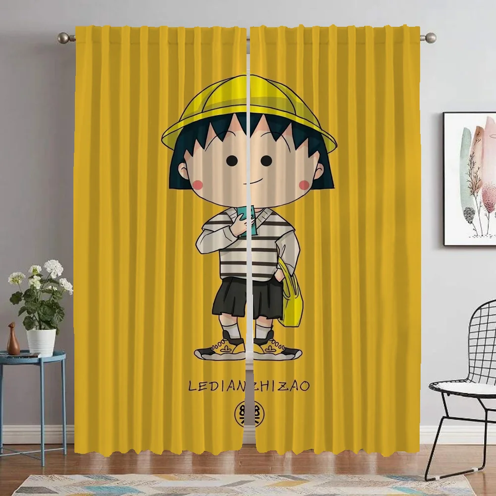 

Chi-bi Maruko Home Interior Curtains for Living Room Curtain Shades Partition Tulle for Bedroom Halloween Decoration Kitchen