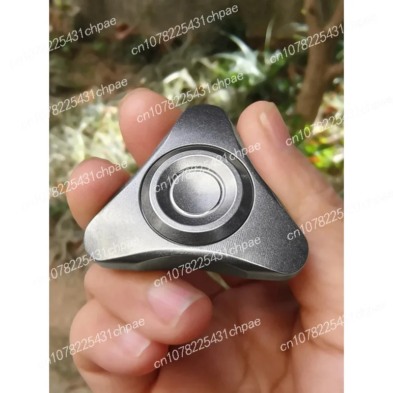 Stainless steel small triangular fidget spinner spiral EDC