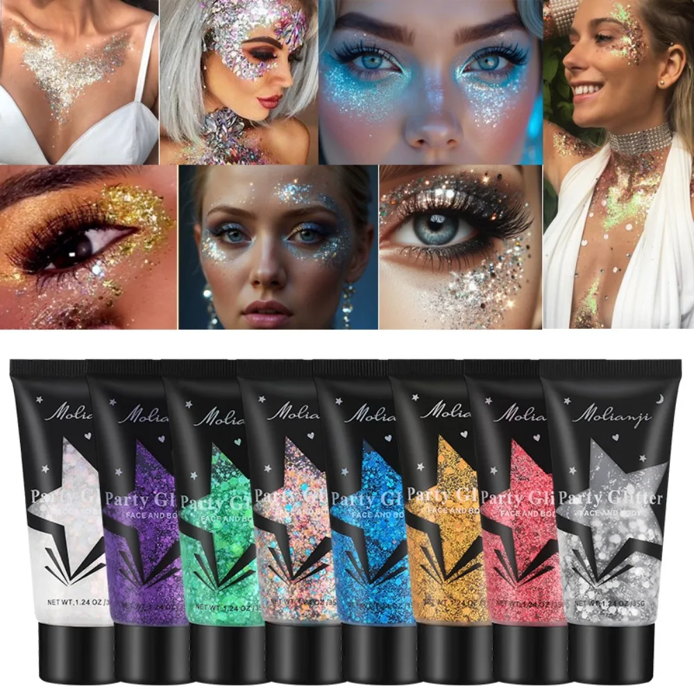液体グリッターアイシャドウジェルクリスマスメイクカメレオンキラキラアイシャドウヘアフェイスボディネイルDIYパーティー多機能メイクアップ