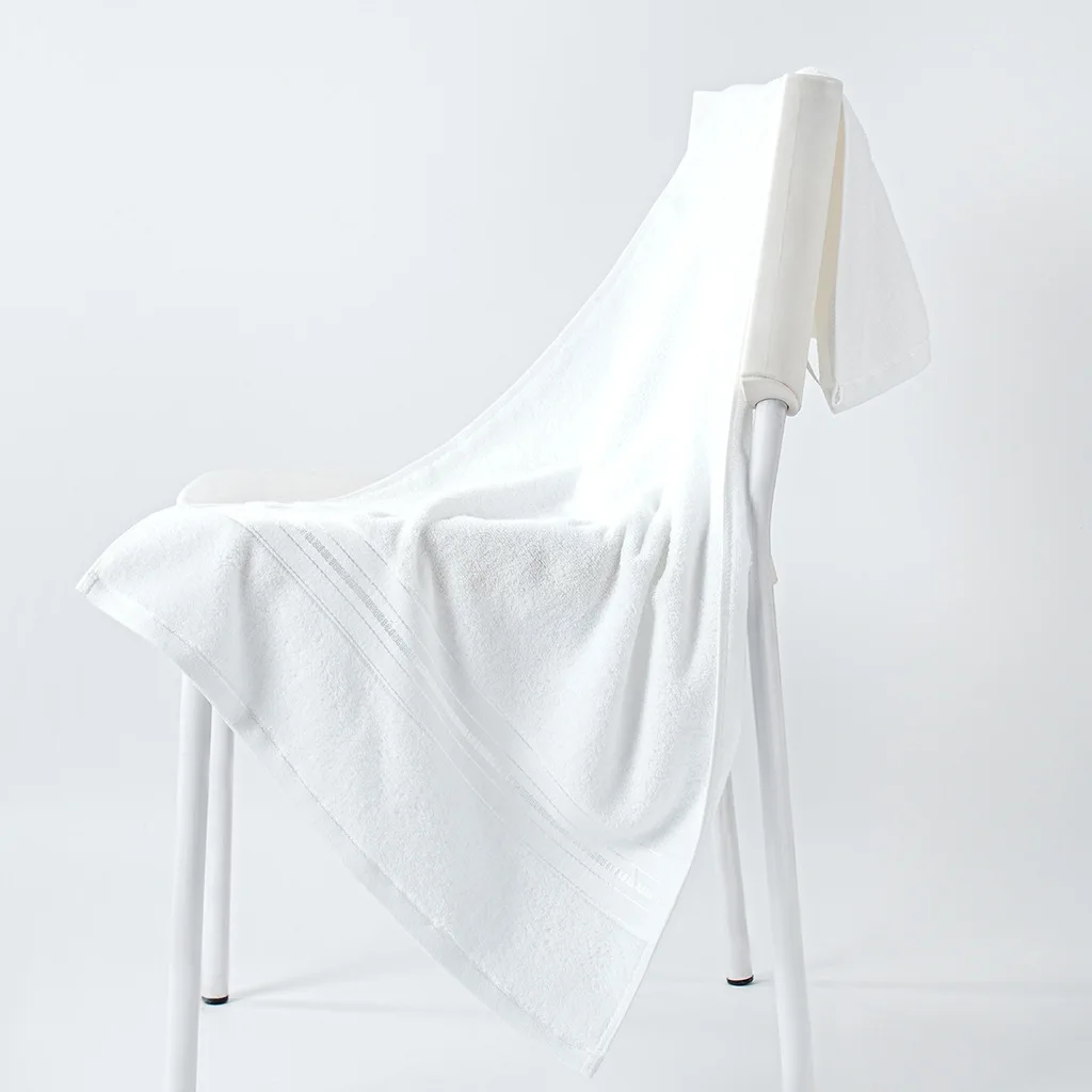Ensemble de serviettes en coton blanc ultra doux et très absorbant, 50x100cm, serviettes de bain luxueuses pour la maison, l'hôtel, la salle de bain
