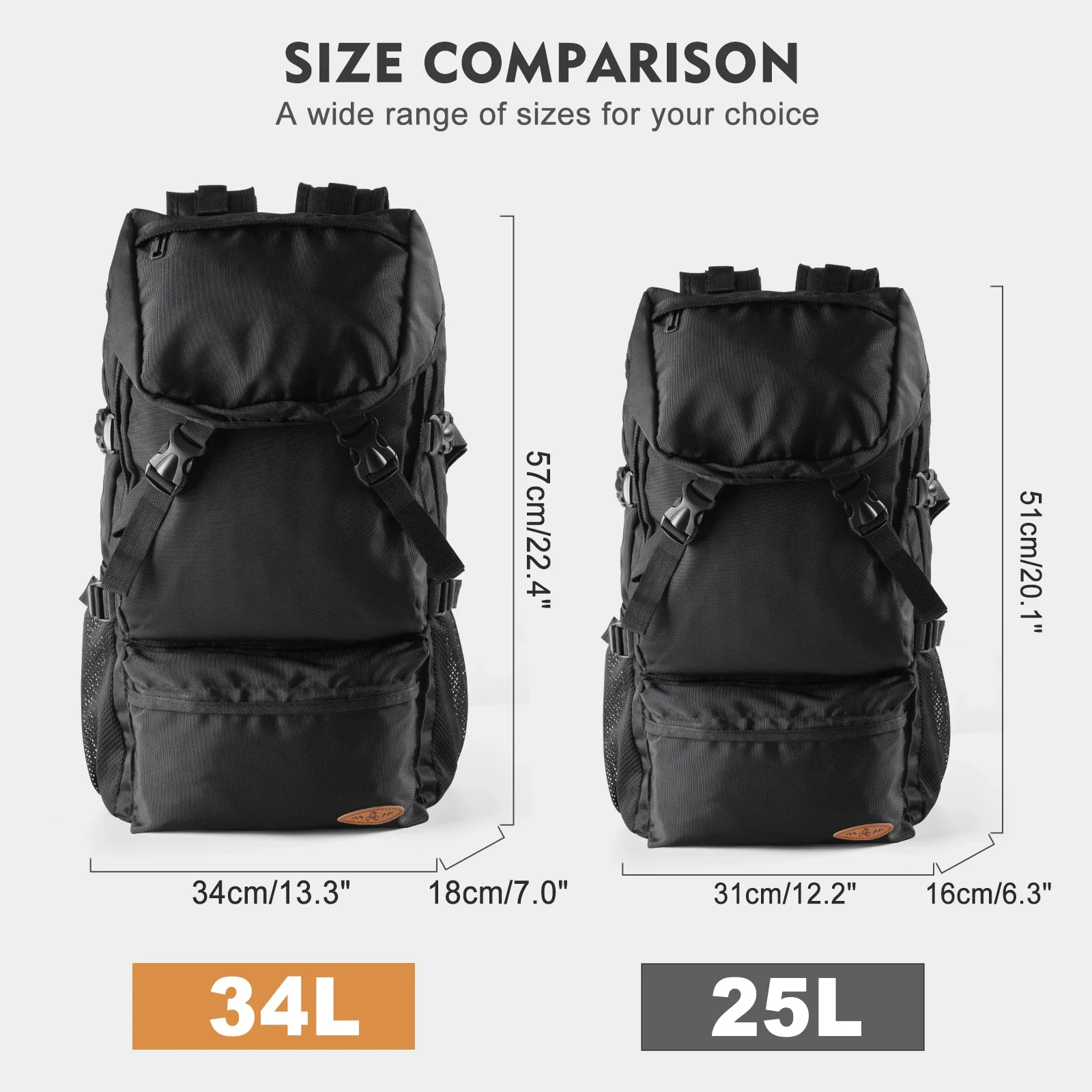 55L Outdoor Waterproof Large Capacity Oversized Hiking Bag Sport Climbing Travel Backpack for Men Women, Lightweight Luggage Bag