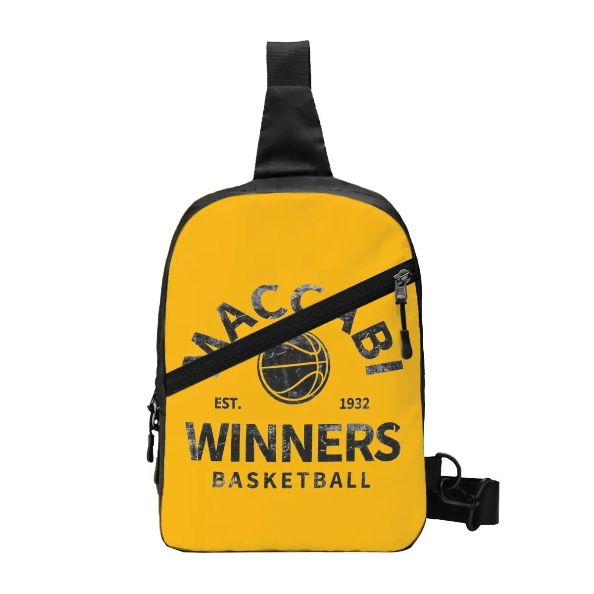 

Israel Maccabi Tel Aviv Bc Crossbody Sling Backpack Chest Bag Daypack Shoulder Bag for Travel Gym Sport Hiking