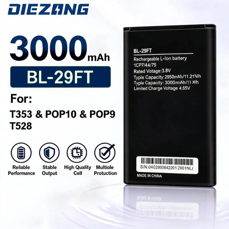 High-Performance BL-29FT for Transsion Tecno Mobile Phone Battery New Board T353/POP10/POP9/T528 Long Lasting Battery Life