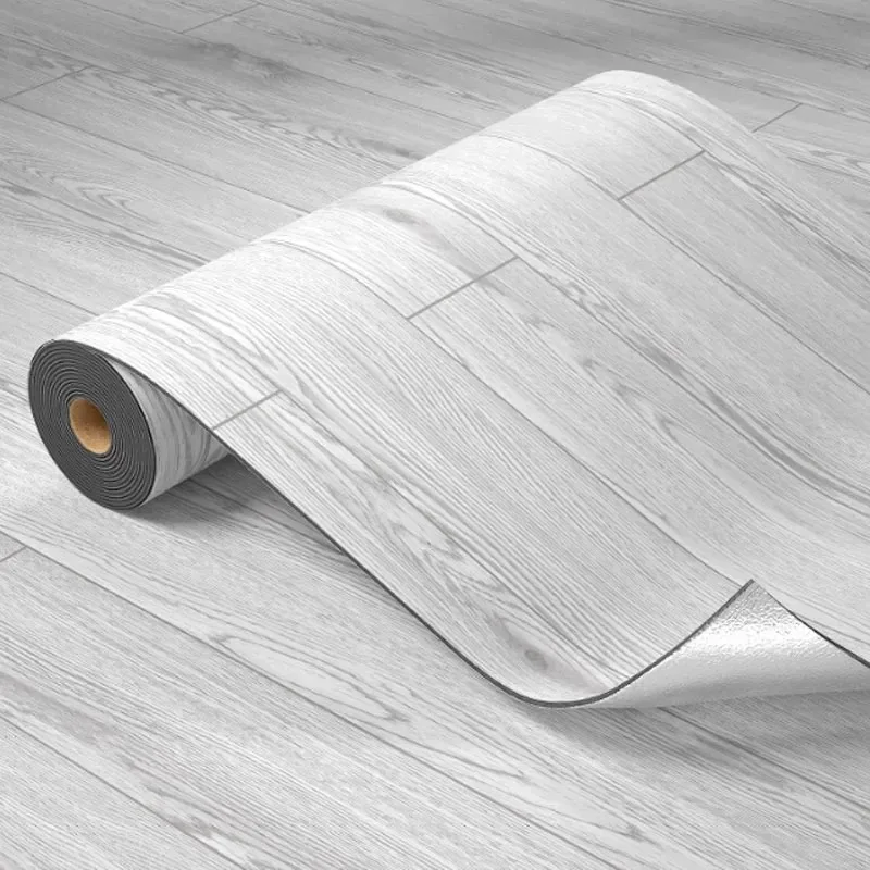 1PC 118.11x15.75inch Wood Grain Texture Self-adhesive Flooring Sticker Thick PVC Wallpaper Renovation Repair for Bedroom Cabinet