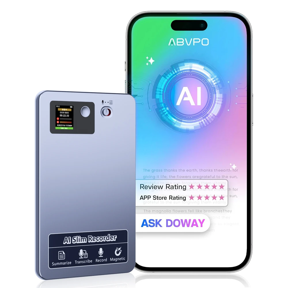 

AI Voice Recorder AI Notetaking Device for Meetings Lectures Calls AI Transcription & Summarization Support 152 Languages