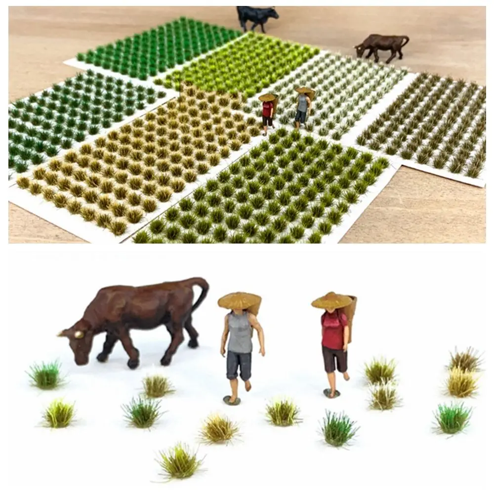 Simulation Static Building Sand Table Micro Landscape Artificial Grass Cluster Modeling Static Grass Tuft Mini Grass Tuft