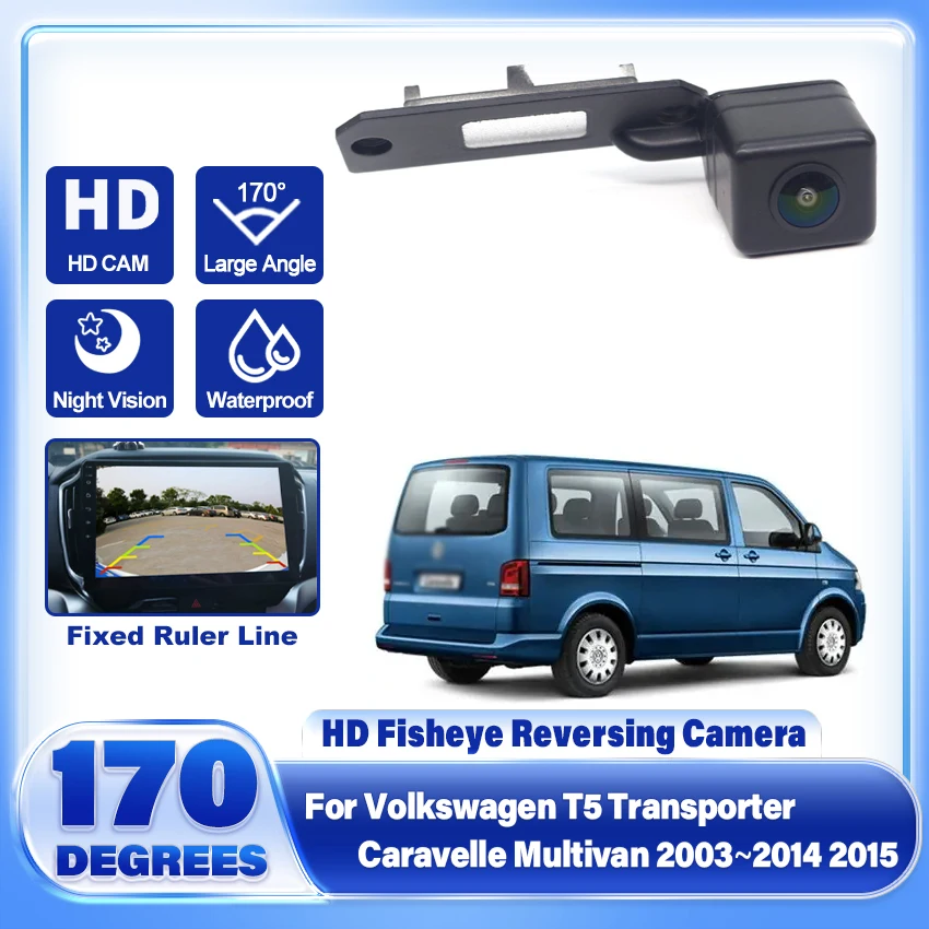 For Volkswagen T5 Transporter Caravelle Multivan 2003~2015 HD CVBS Car Reverse Backup Parking Rear View Camera Night Vision