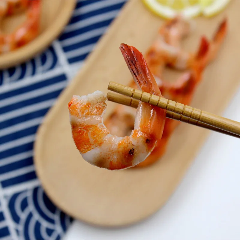 Simulation Roasted Fish Shrimp Seafood Fake Food Model Props Restaurant Store Shop Window Sample Display Table Decoration ﻿