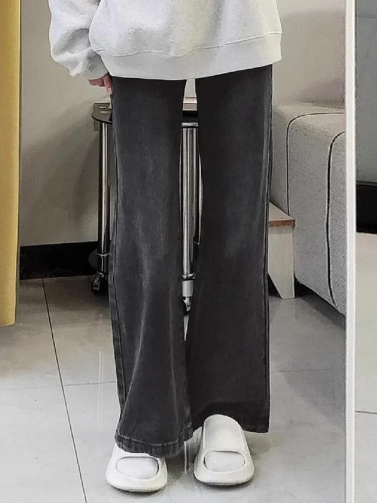 

High Waist Wide Leg Jeans Women's Straight Cut Loose Slimming Jeans Casual Comfortable Breathable Wear Resistant Stretchl