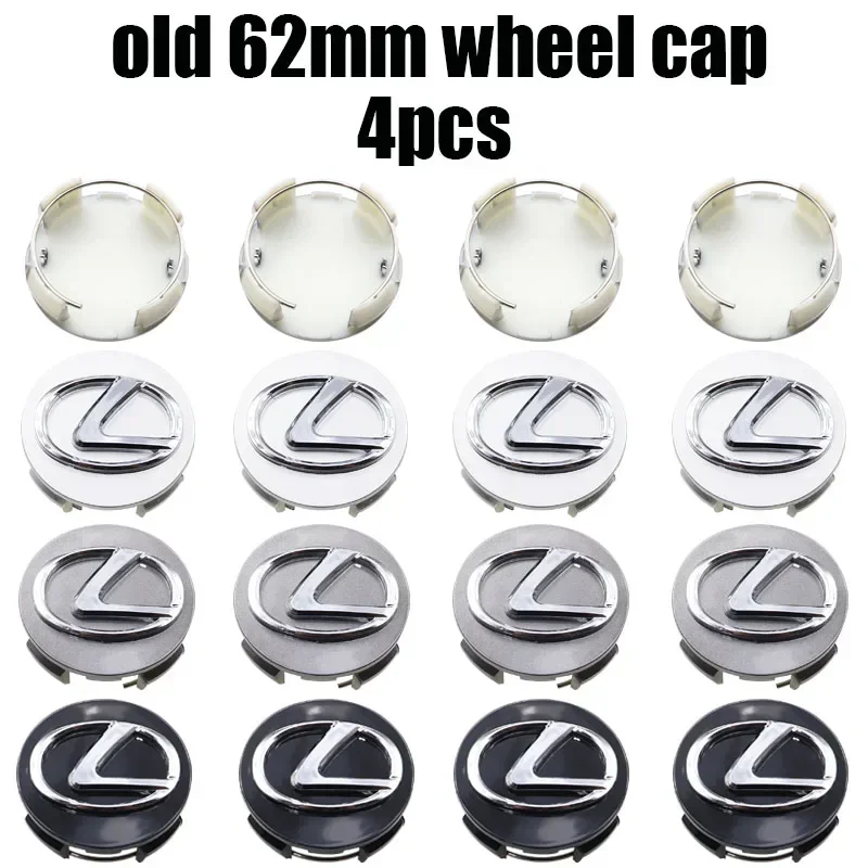

4pcs old 62mm Lexus logo 3D car emblem Wheel Center Hub Cap auto Rim refit dust-proof badge covers sticker styling accessories