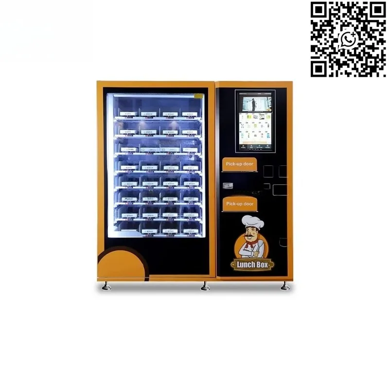 Customized Hot Food Vending Machine with Built-in Microwave Oven SDK Function Touchscreen Display 150-200 Capacity