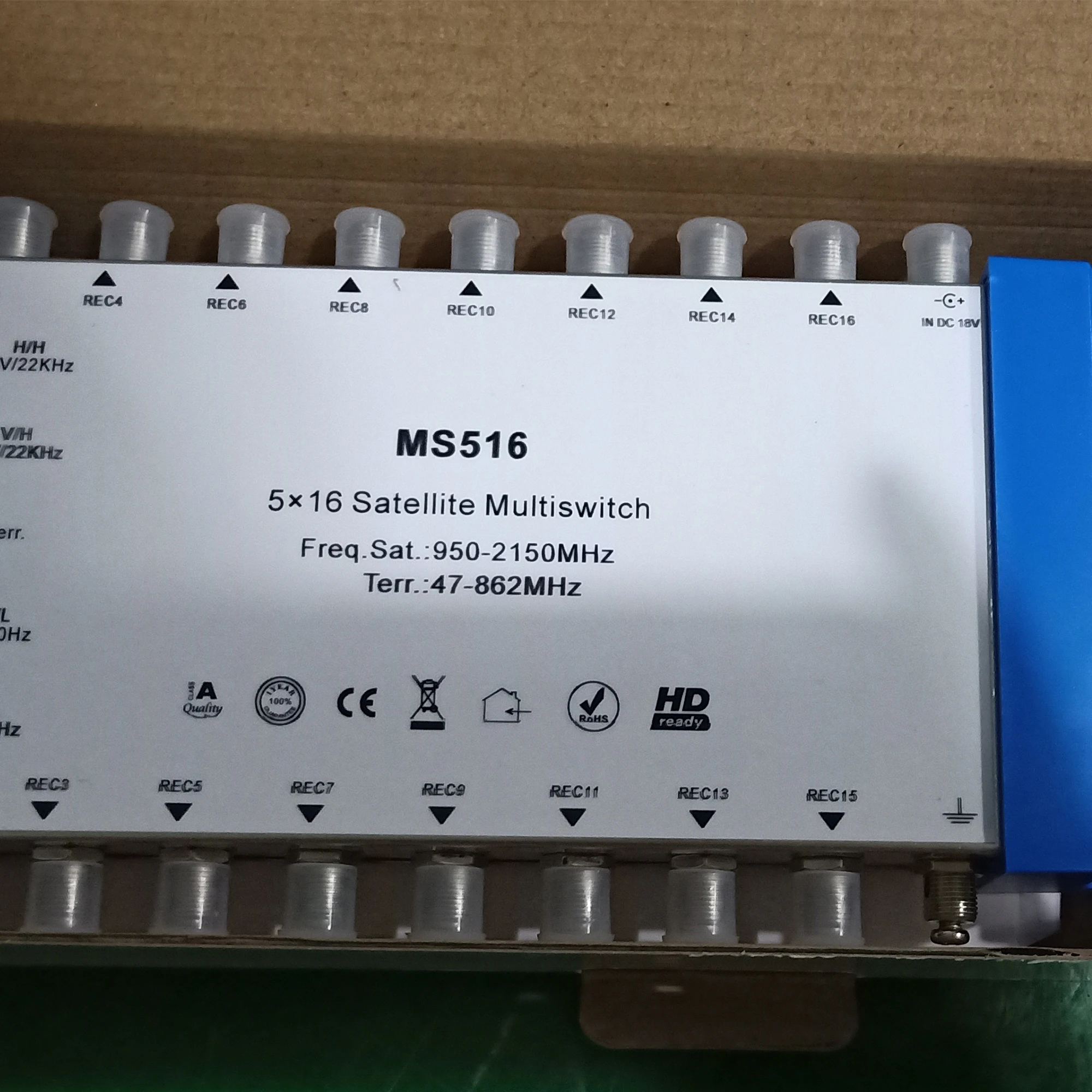 Interruptor multisatélite, 5 entradas, 16 salidas, interruptor en cascada, multisatélite